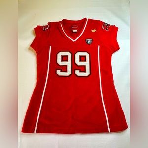 Vintage 2000’s Tampa Bay Buccaneers Warren Sapp women’s Reebok jersey, size m.
